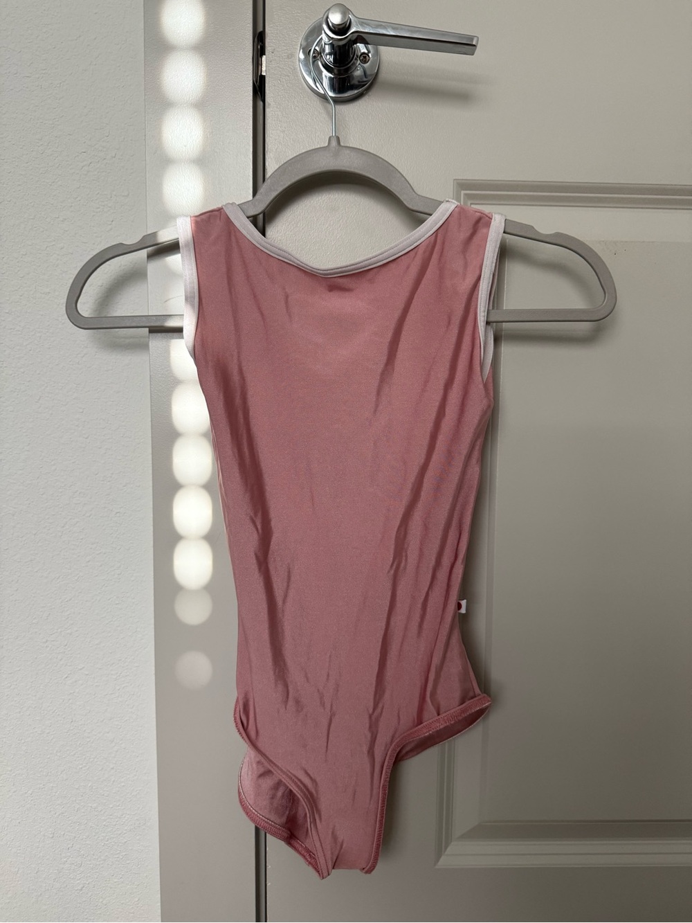Yumiko Mauve Pink Leotard with White Trim